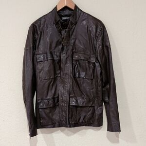 Vince Dark Brown Leather Jacket